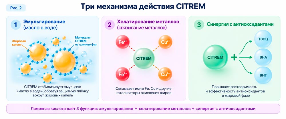 Три механизма действия CITREM